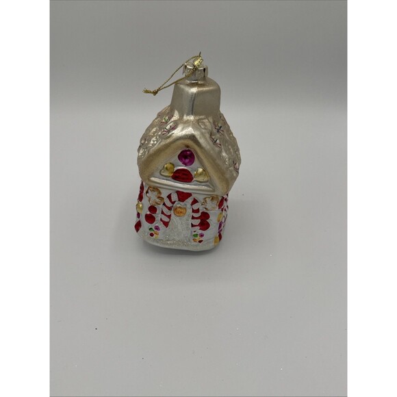 Vintage Hand Blown Glass Christmas Ornaments Lot Santa Clause Gingerbread House - Picture 13 of 15